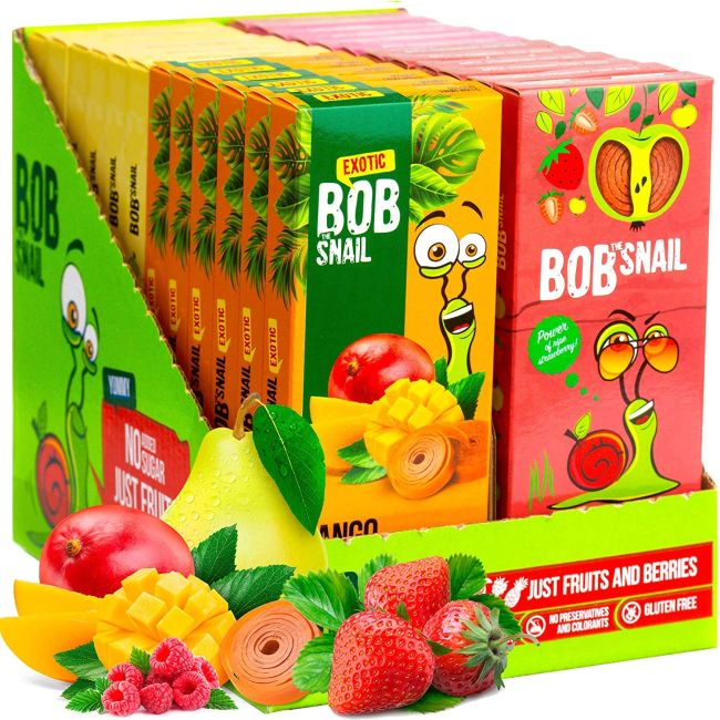 Bob Snail Fruit Rolls boxes
