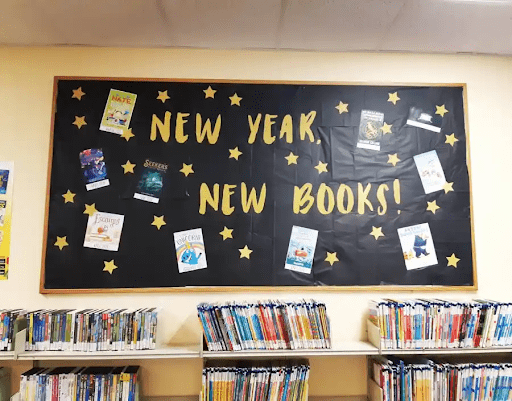 New year, new book bulletin board- January Bulletin Boards