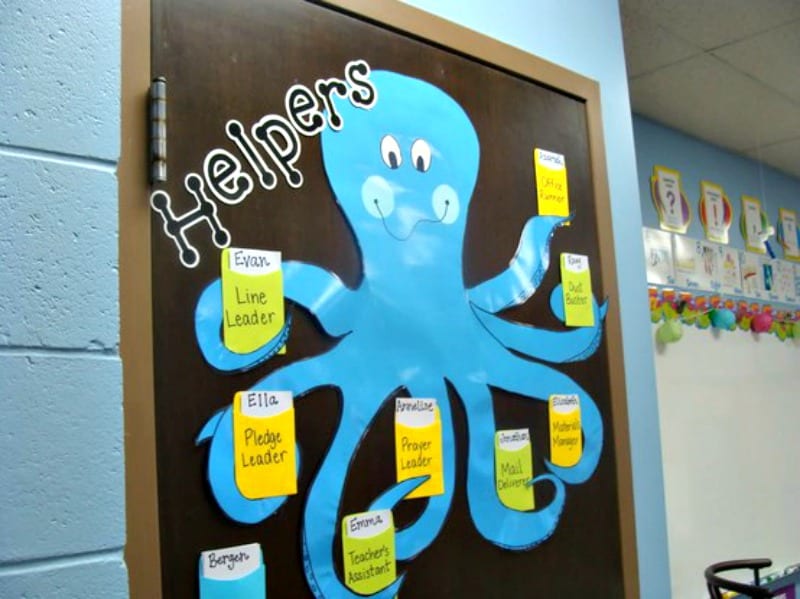 Happy helper octopus job chart