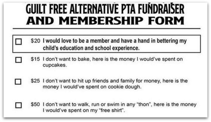 Guild-Free Alternative PTA Fundraiser letter