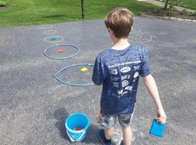 Chalk outdoor games for kids