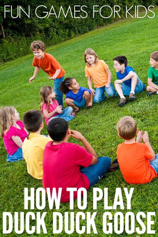 Duck Duck Goose outdoor game for kids