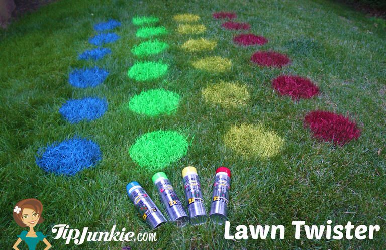 DIY backyard lawn Twister outdoor games for kids