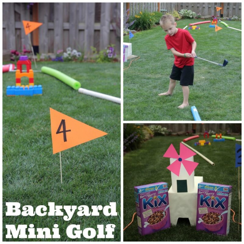 Backyard mini golf course outdoor games for kids