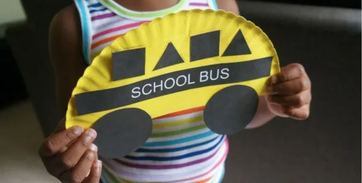 paper plate school bus back-to-school craft
