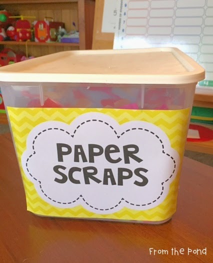 paper scraps bin