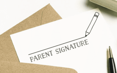 Parent signature teacher ink stamp