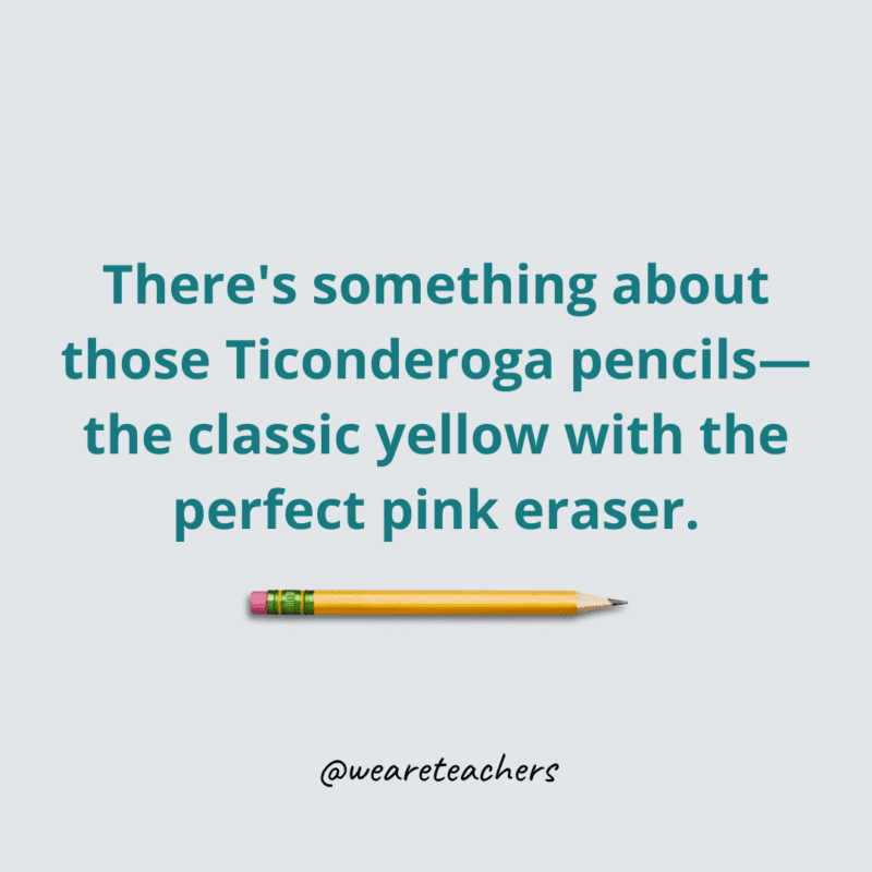 Ticonderoga pencils with the perfect pink eraser