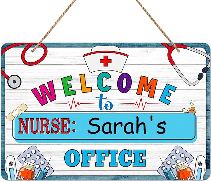 personalized office sign for nurse's office 