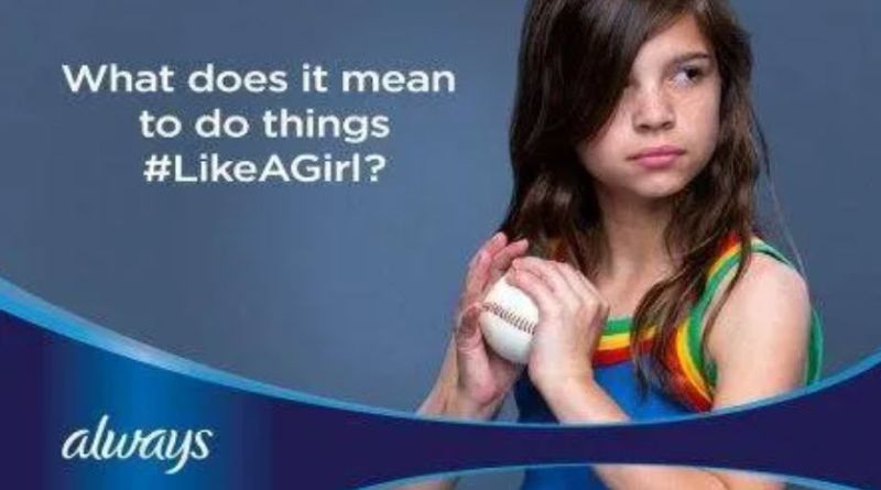 Always ad showing a young girl holding a softball. Text reads 
