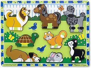 puzzle with pet pieces for kids to match 