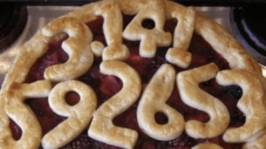 Pie with pi numbers baked into the crust.