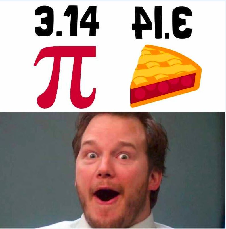 Pi reversed is pie meme!
