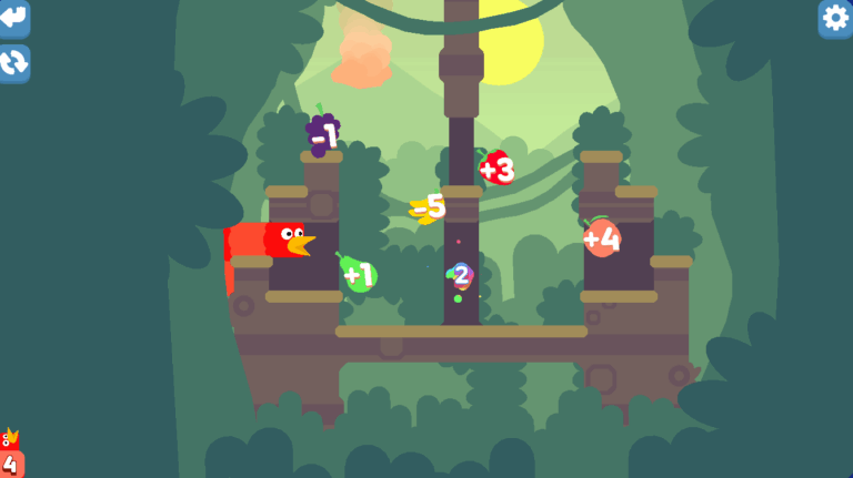 Snakebird Math online game from PlayMath.org