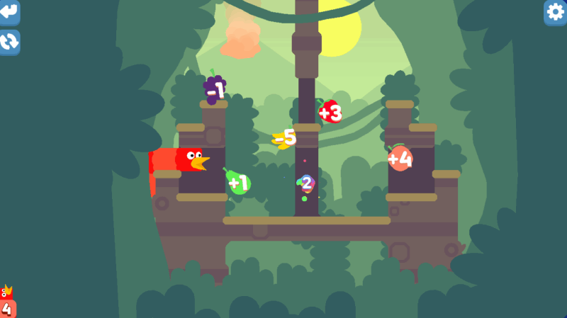 Snakebird Math online game from PlayMath.org