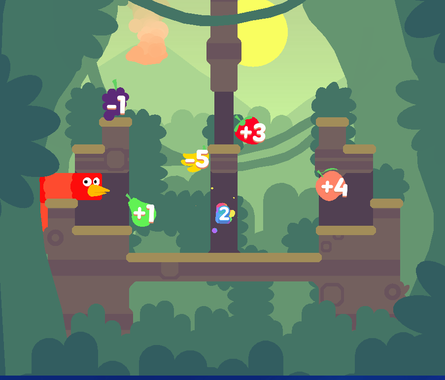 Snakebird Math online game from PlayMath.org