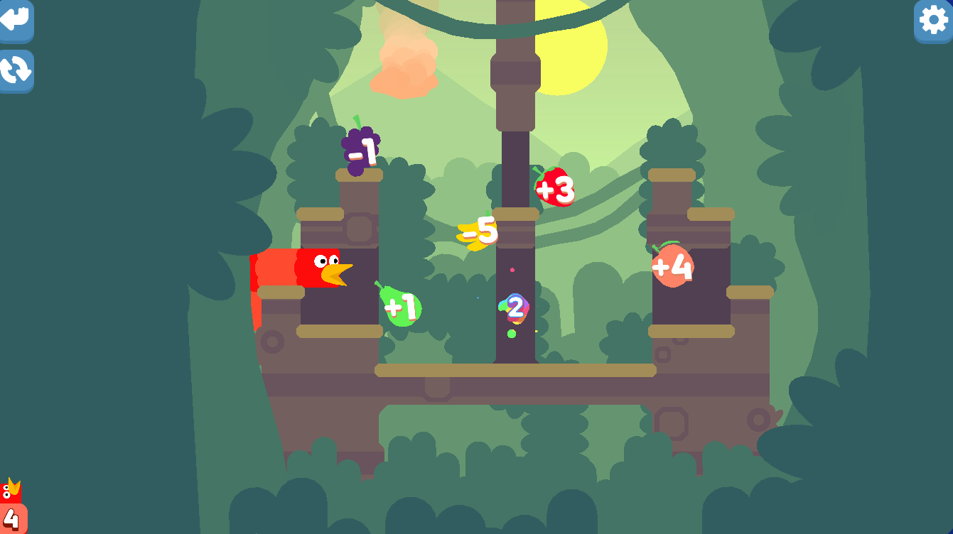 PlayMath.org Snakebird Math Snakebird Math online game from PlayMath.org