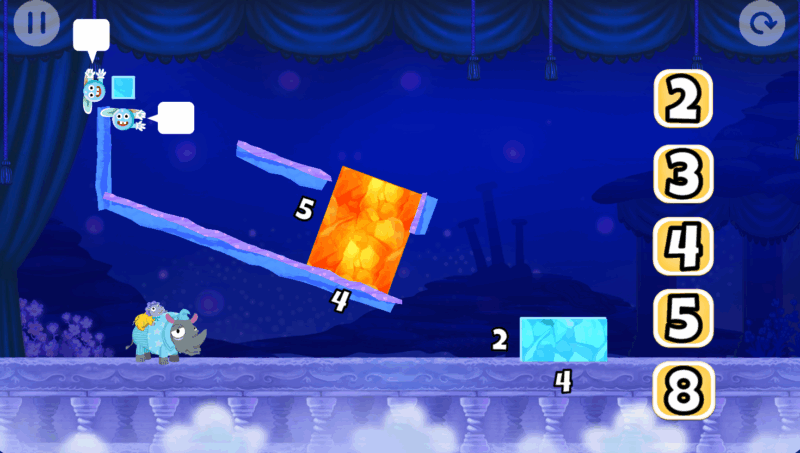 Screenshot from Multiplication 2, a free online game from PlayMath.org