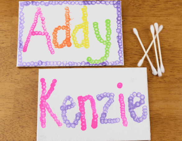 back to school name art craft idea