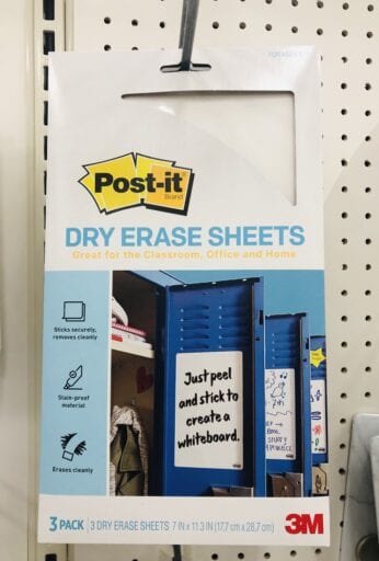 Post-It dry erase sheets 3 pack at Target