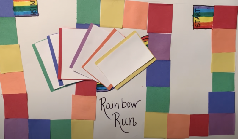 Board game titled Rainbow Run