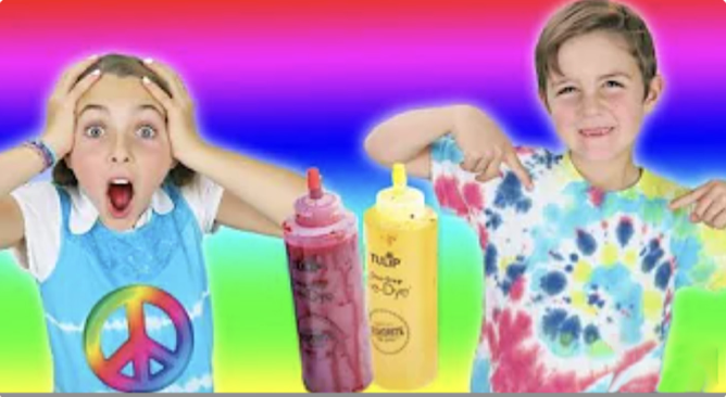 Screenshot of kids using tie dye