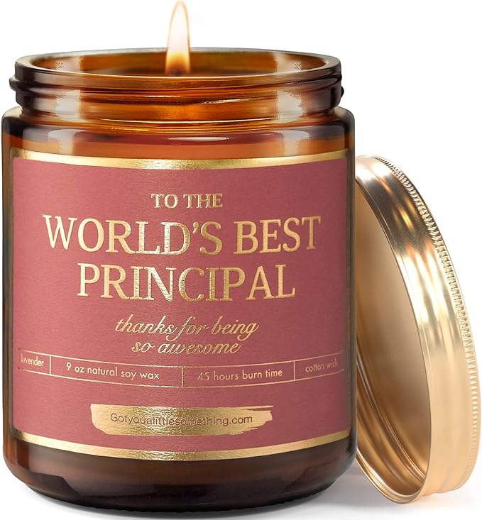 To the World's Best Principal candle