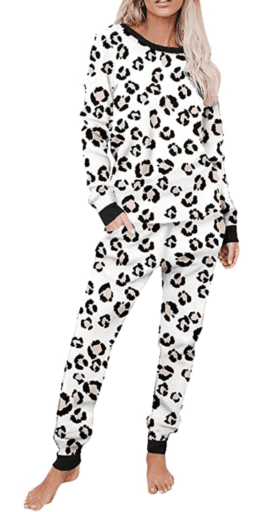 Printed cheetah pajama set