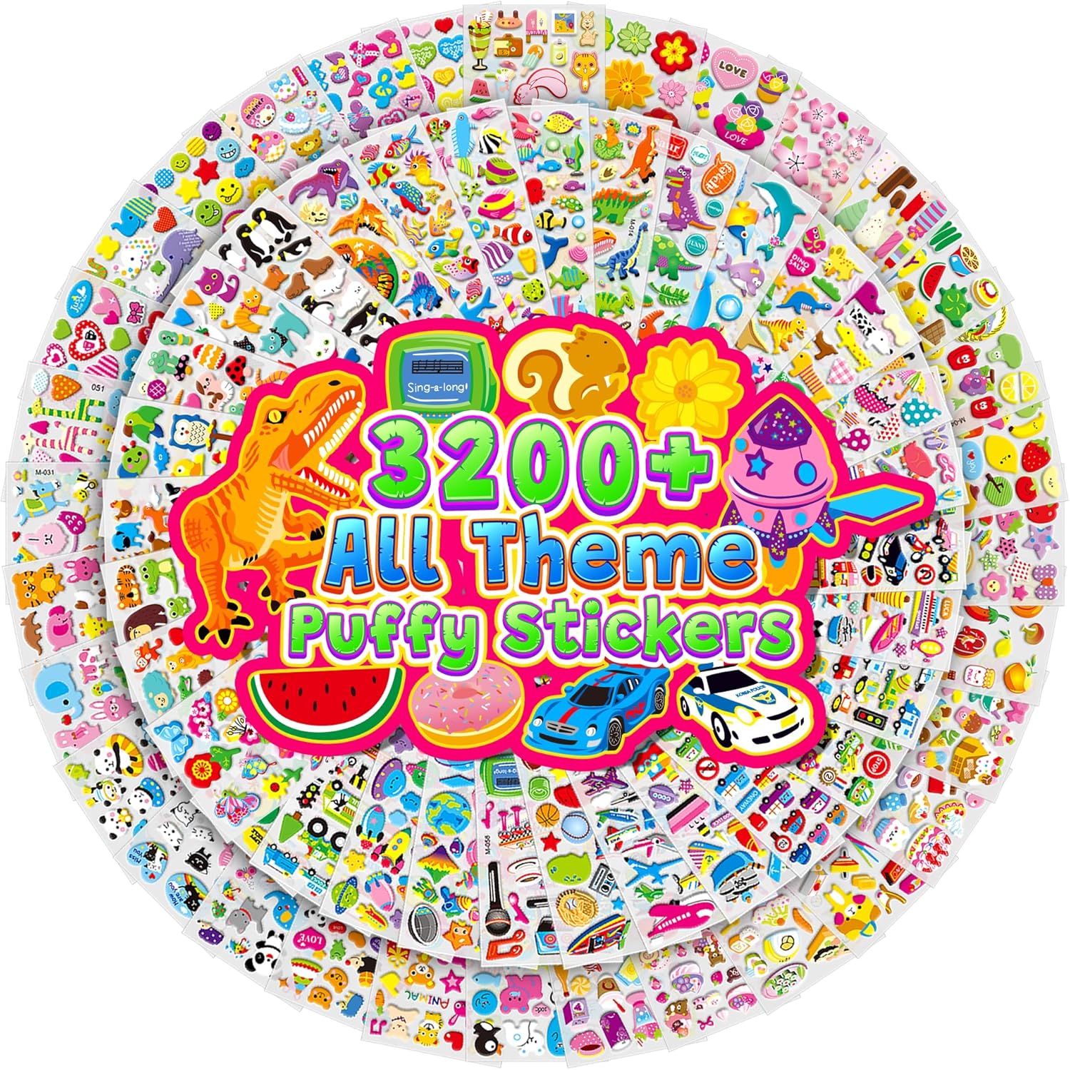 puffy stickers A huge set of puffy stickers for kids