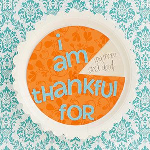 Gratitude activities for kids include this pretend pie that says "I am thankful for" there is a slice taken out that spins to reveal different things the student is grateful for.