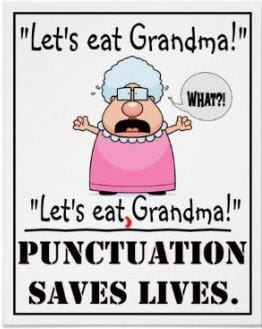 'Let's eat Grandma' punctuation meme