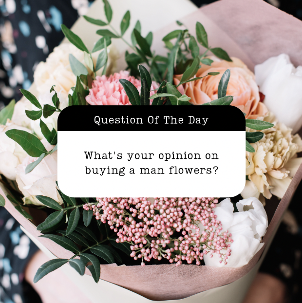 Question of the day with flower backdrop- Canva for Education