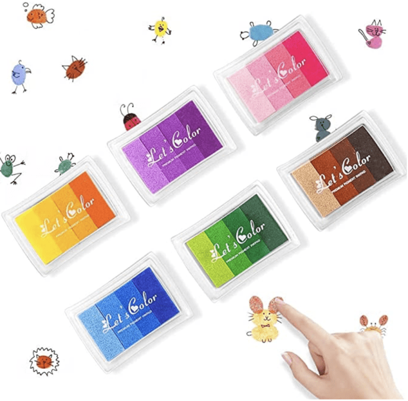 Rainbow ink pads for stamps