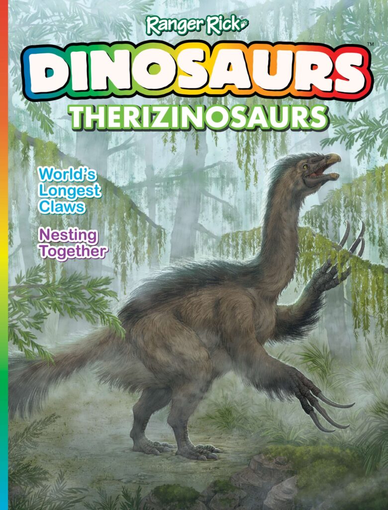 Sample issue of Ranger Rick Dinosaurs as an example of science magazines for kids