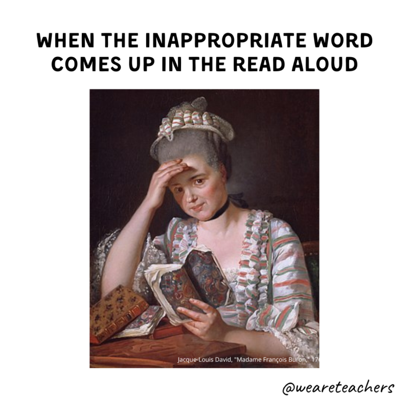 inappropriate word in read aloud meme