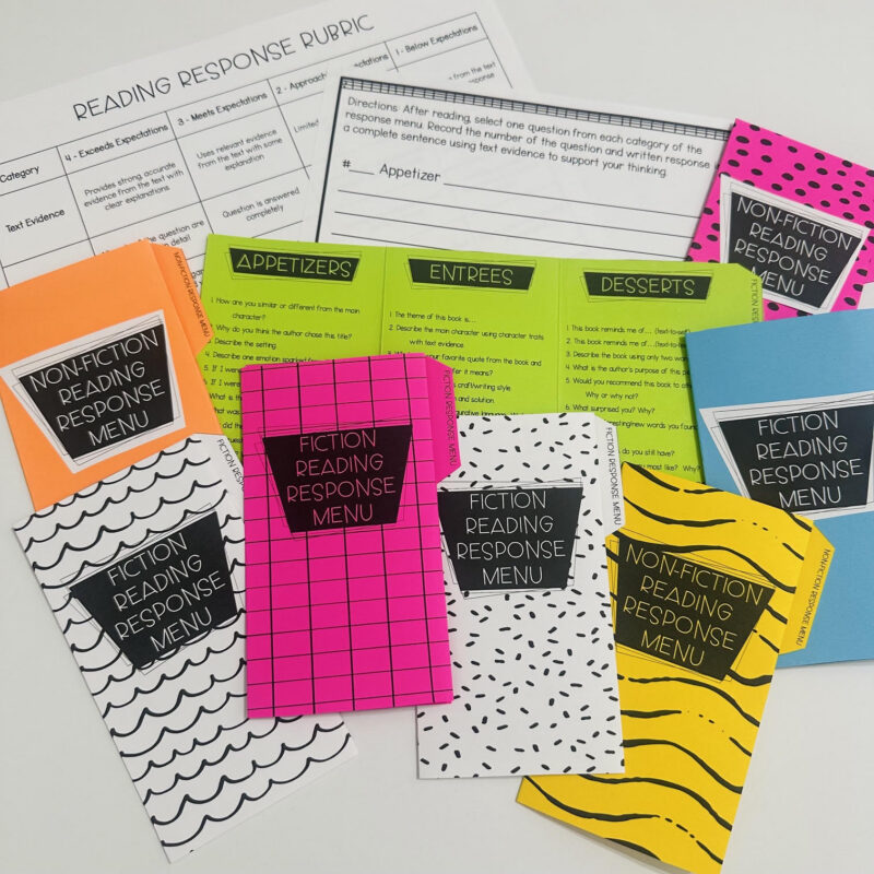 reading resonse rubric Reading responses for a class book report assignment