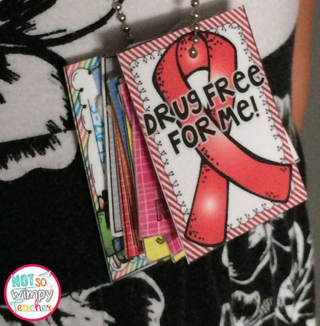 Drug Free for Me brag tag (Red Ribbon Week Ideas)