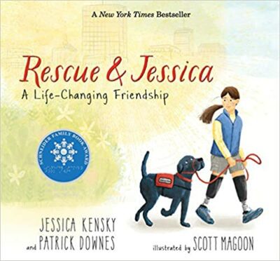 Book cover for Rescue and Jessica: A Life-Changing Friendship as an example of children's books about disabilities