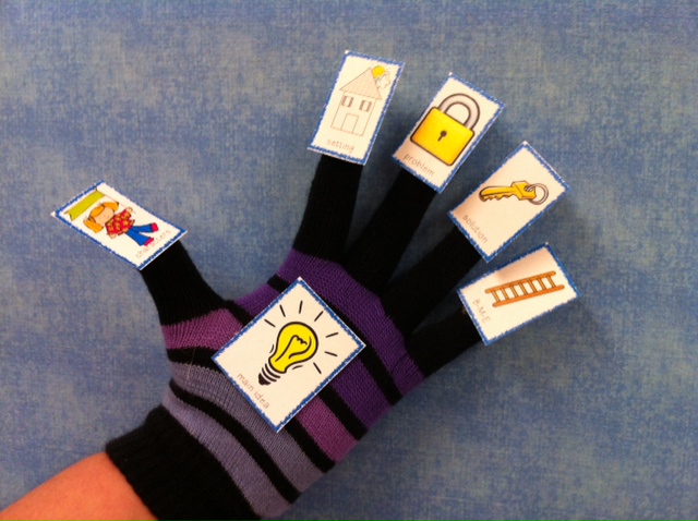 example of retelling gloves for guided reading 