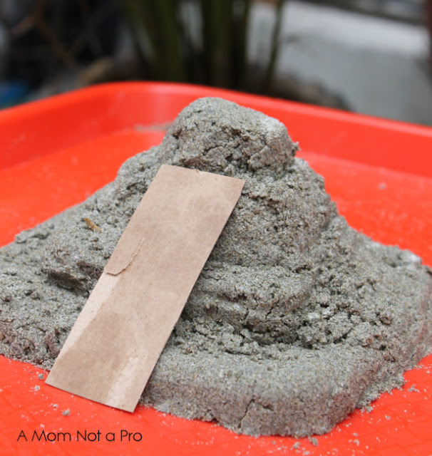 pyramid made from moon sand, as an example of cinco de mayo activities