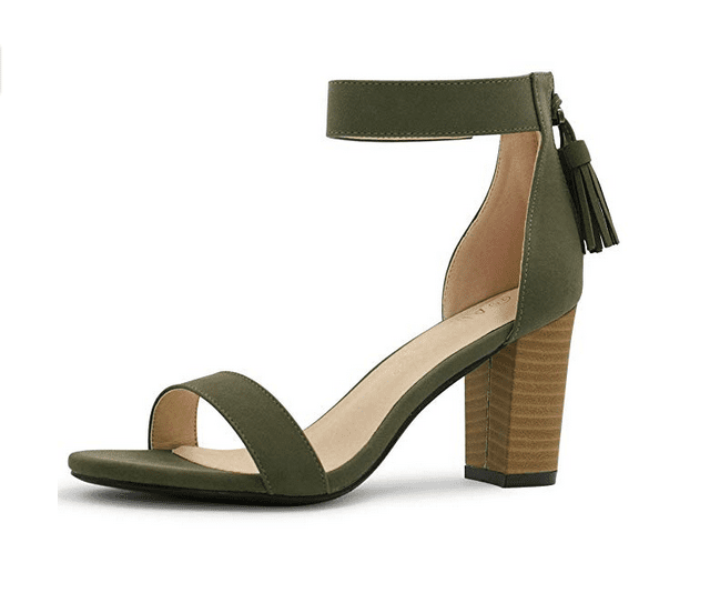 Allegra K Tassel Stacked Heel