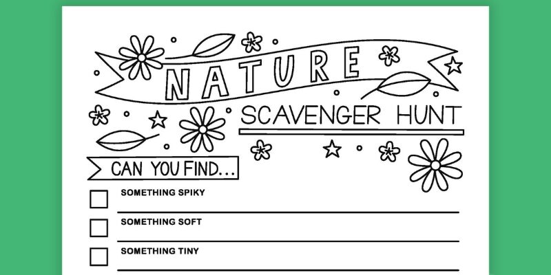 Nature Scavenger Hunt printable worksheet
