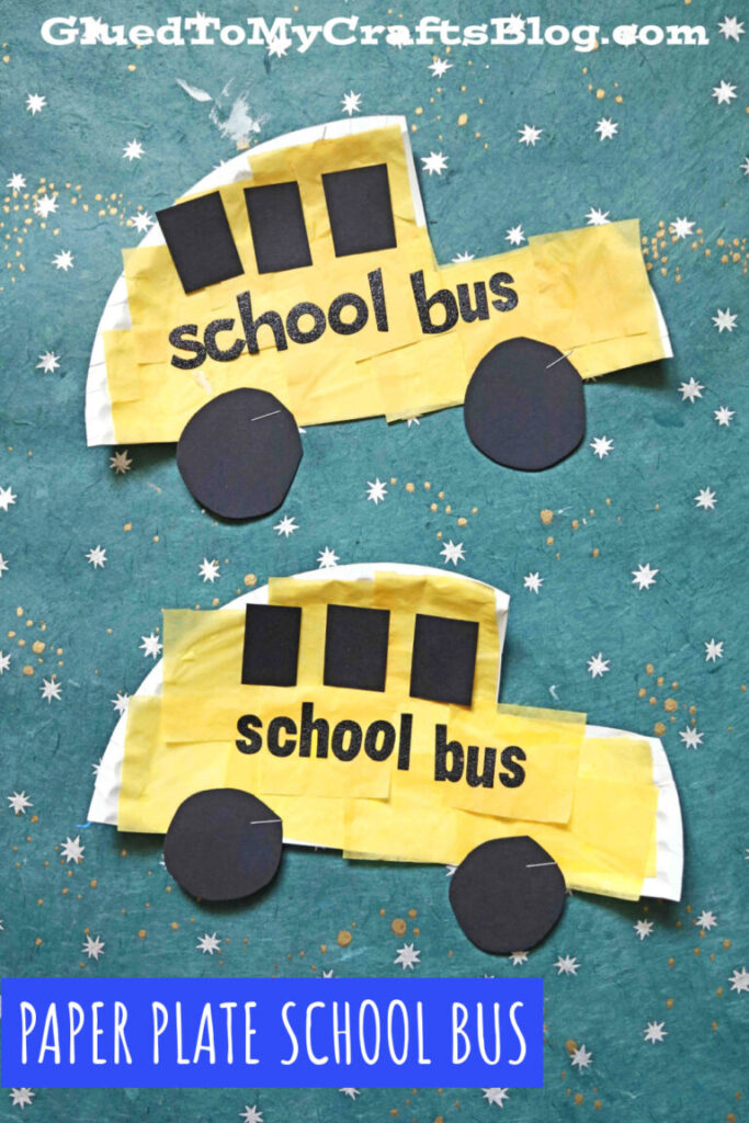 school bus craft made from paper plates for school bus driver appreciation day 2024 