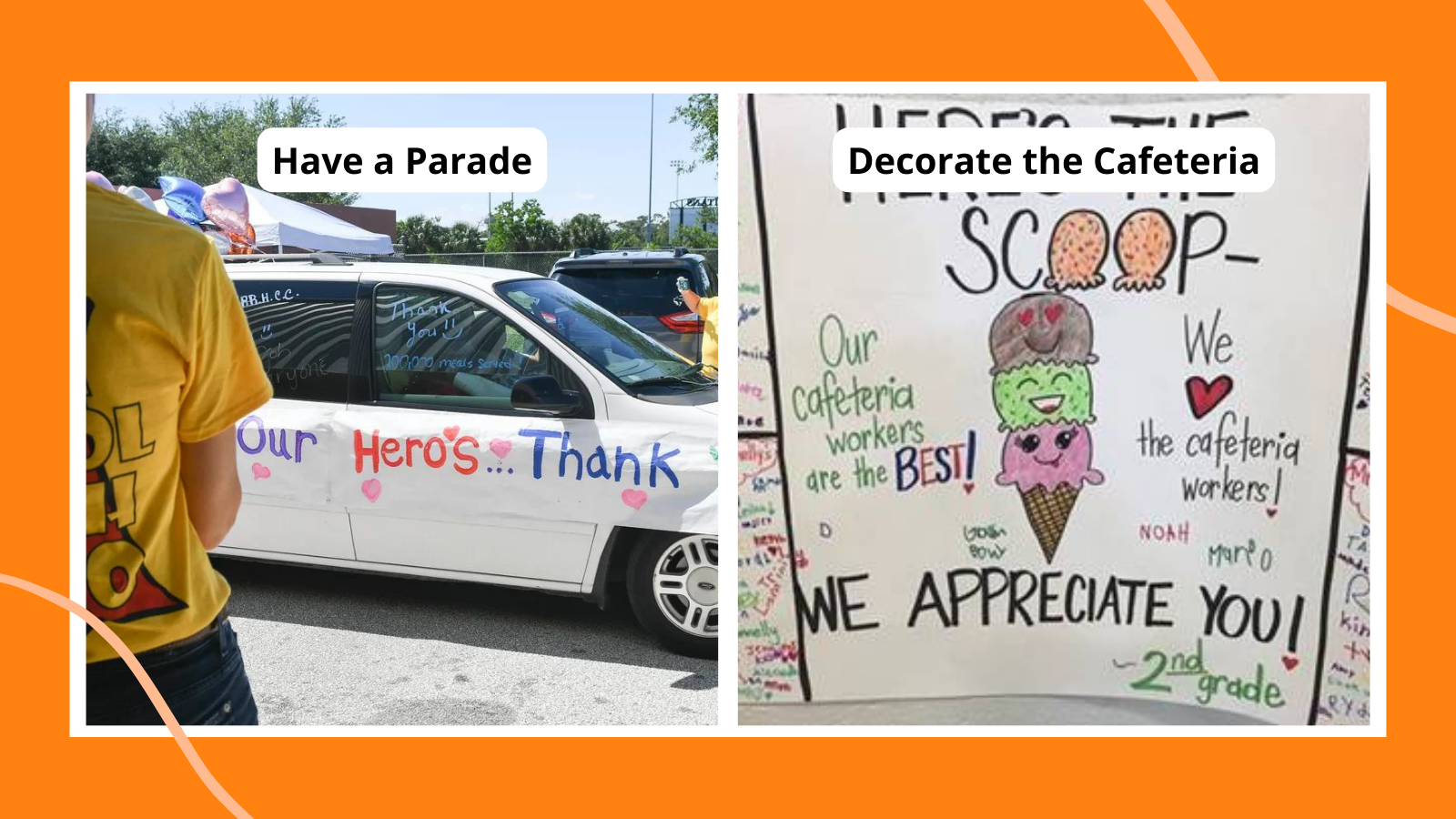 ideas to celebrate school lunch hero day having a parade or making posters