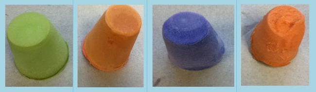 Colorful soaps from saponification science experiments for high school