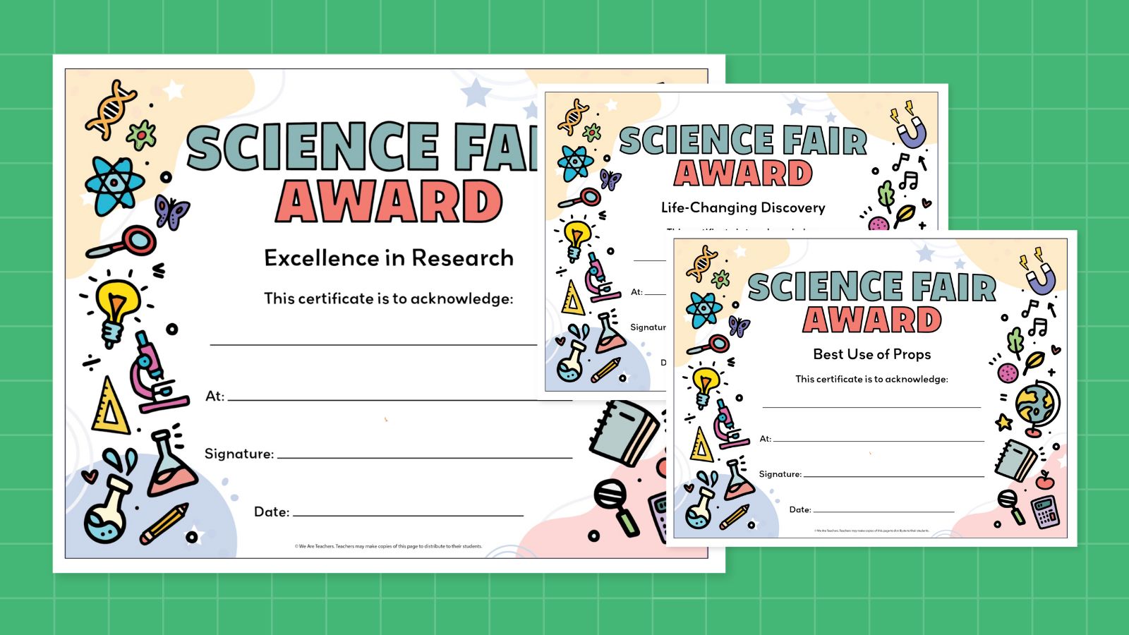 Science Honest Certificates for Children (Free Printables)