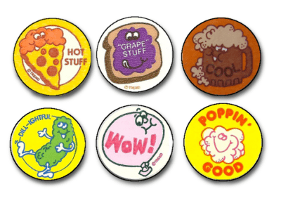 Retro School Supplies Scratch and Sniff Stickers