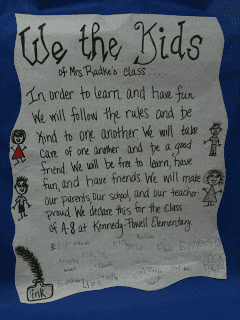 Example of second grade constitution classroom management.