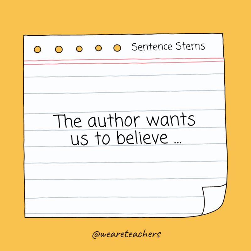 sentence starters for essays about someone