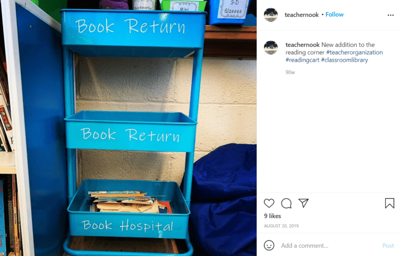 Still of set up your classroom library and create a place to receive lost or damaged books from Instagram
